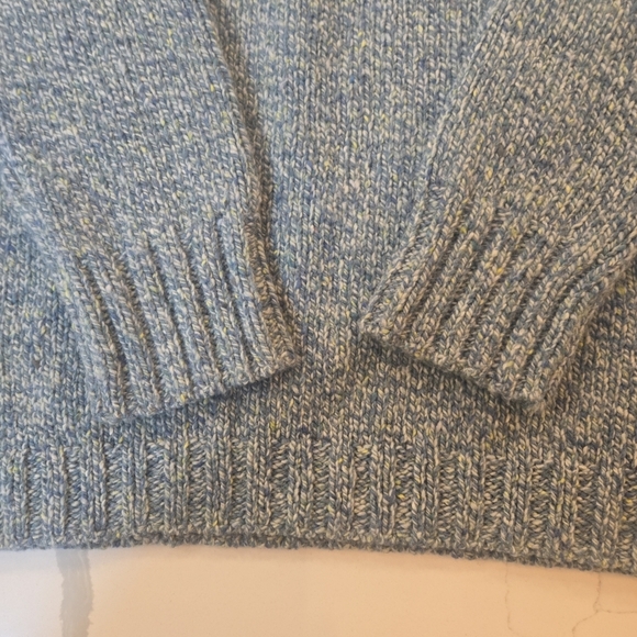 Fisherman Ireland 100% Merino New Wool Funnel Neck Oversized Sweater XXL Blue - Picture 4 of 10